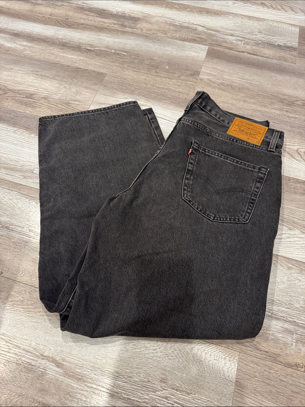 Levi's Men's Black Baggy Wide Jeans